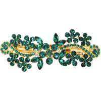 Faship Gorgeous Green Crystal Hair Barrette Clip