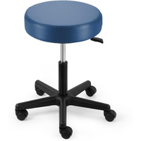 Jmu Rolling Stool With Wheels  Pvc Leather Large Seat  400Lbs Heavy Duty Adjustable Height (Seamist)