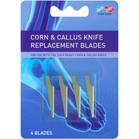 Ever Ready Corn & Callus Trimmer Refills X 4 - - Instant Relief From Corns | Removes Dry  Hard & Cracked Skin | Home Pedicure Treatment For Footcare