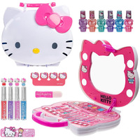 Hello Kitty Face Light-Up Makeup Vanity Set For Girls  Includes Nail  Eye And Lip Accessories  Perfect Birthday And Holiday Gift  Aa Batteries Not Included  Ages 3+ By Townley Girl
