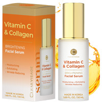 Clear Visage Vitamin C & Collagen Serum - Illuminating Anti-Aging  Luminous Complexion  Brightens Skin - Dermatologist Tested  Korean Skin Care  Cruelty Free  Natural Ingredients - 1.69 Fl. Oz