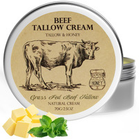 Mrouvik Beef Tallow For Skin  Tallow And Honey Balm Tallow Face Moisturizer  Natural Organic Grass-Fed Beef Tallow Balm With Raw Honey Moisturizing Cream For Body Lotion Skin Care