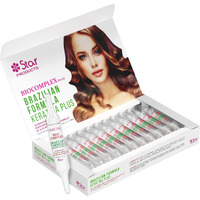 Bio Complex Brazilian Formula Keratin Plus 12 Pack - 0.61 Oz Each  Professional Hair Smoothing & Strengthening Treatment For Frizz-Free  Healthy Hair