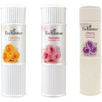 Enchanteur Perfumed Body Talcum Powder Charming  Romantic & Alluring Scent (Pack Of 3 X 200 G / 7.05 Oz)