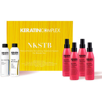 Keratin Complex Nkstb Natural Keratin Smoothing Treatment System For Blonde Hair System Try-Me Kit  4 Fl Oz Each. Includes (1) Kc Primer  (1) Nkstb  (4) Keratin Obsessed Multi-Benefit Treatment Spray