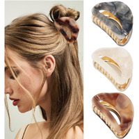 Tihebax Hair Clip  3Pcs Medium Claw Clips For Women's Hair  Tortoise Shell Hair Clips For Women  Thin Hair  Non Slip  Multi-Color  Widely Occasion  Fashion Design  Accessory