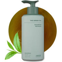 Amos Professional The Green Tea Shampoo Refresh For Thinning Hair  Korean Shampoo For Oily Scalp L Deep Cleans  Strengthening Hair  All Hair Types  16.9 Fl.Oz