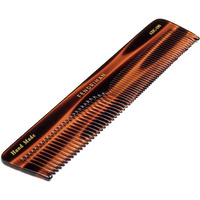 Fendrihan Hand Finished Large Double Tooth Comb For Men  Faux Tortoise (7.3 Inches)