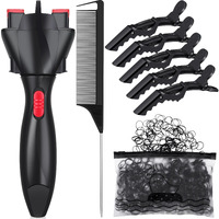 Gisafai Automatic Hair Braider Set Diy Styling Hair Twister With Rat Tail Comb  Crocodile Clips And 800 Pieces Mini Rubber Bands Tool Styler For Diy Styling