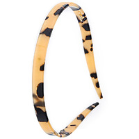 Firuilo Acetate Cellulose Headband Tortoise Shell Headbands Thin Hairbands With Teeth For Women (Amber One Size)