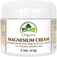 Organa Magnesium Cream - Fast-Absorbing Magnesium Lotion For Sleep - Topical Magnesium Lotion For Leg Cramps  Sore Muscles & Tired Joints - Fast Absorbing And Fast Acting Foot Cream - Magnesium Butter