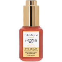 Findley Vitamin C & Hyaluronic Acid All-In-One Eye Serum | Minimizes Puffiness & Dark Circles | Radiant Glow (1 Fl Oz)