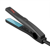 Mini Flat Iron For Short Hair 0.5 Inch Travel Size  Tourmaline Ceramic Small Hair Straightener  Lightweight And Portable For Travel Use  Black