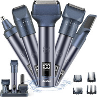 Aesfee Beard Trimmer For Men Hair Clippers Haircuts Set With Precise Dial Adjustable 20 Length Setting - Close Electric Shavers Hair Trimmer Kit For Mens Face Head Body Nose Ear - Usb-C Recharge Dock