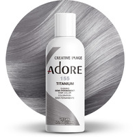 Adore Semi Permanent Hair Color - Vegan And Cruelty-Free Hair Dye - 4 Fl Oz - 155 Titanium (Pack Of 1)
