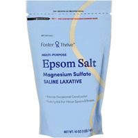 Foster & Thrive 1 Lb Pouch Epsom Salt Granules - Magnesium Sulfate Usp 100% - Saline Laxative - Multi Purpose