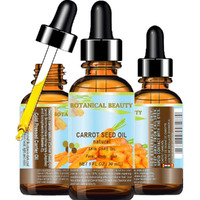 Carrot Seed Oil 100 % Natural Cold Pressed Carrier Oil. 1 Fl.Oz.- 30 Ml. Skin  Body  Hair And Lip Care. ""One Of The Best Oils To Rejuvenate And Regenerate Skin Tissues.  By Botanical Beauty