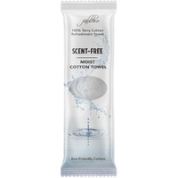 Fabbpro Oshibori Moist Terry Cotton Refreshment Towels (25 Pack  8 X 8 Inches) - White Pre-Moistened Towels To Use Hot Or Cold (Unscented)