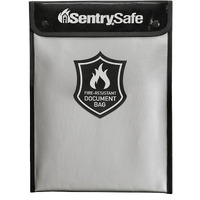 Sentrysafe Fire And Water Resistant Portable Bag With Zipper For Money Or Document Storage  Fbwlz0Ssc