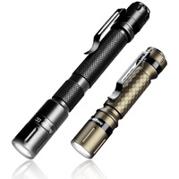 Ansyper Cc 3 Modes Small Flashlights Led Powerful High Lumens Tactical Pen Light With Clip  Slim Portable Pocket Compact Torch For Emergency Inspection Aaa Battery