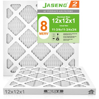 12X12X1 Ac Furnace Air Filters (2-Pack) Merv 8 Dust Defense  Jaseng Mpr 600 Pleated Hvac Replacement Air Filter (Exact Dimensions: 11 3/4""X11 3/4""X3/4"")