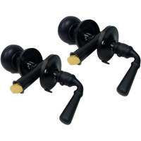 Qcaa Solid Brass Storm Door Latch  Matte Black  Made In Taiwan  2 Pack