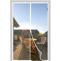 Magzo Magnetic Screen Door Fit Door Size 30 X 80 Inch  Screen Size 32"" X 81"" Strong Magnet Door Mesh With Reinforced Hook & Loop For Patio Door  Sliding Door  French Door  White