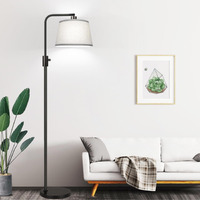 ?Upgraded? Dimmable Floor Lamp  1000 Lumens Led Edison Bulb Included  Arc Floor Lamps For Living Room Modern Standing Lamp With Gray Shade  Tall Lamps For Living Room Bedroom Office Dining Room