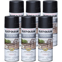 Rust-Oleum 7220830-6Pk Stops Rust Textured Spray Paint  12 Oz  Black  (Pack Of 6)