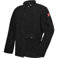 Black Leather Welding Jacket  Heavy Duty Fr Heavy Duty Split Cowhide Leahter (Xxxx-Large  4X_L)