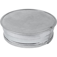 3"" Inch Metal Tee Cap - Round Vent Cover - Galvanized Steel - Indoor And Outdoor Pipe Cover - Dryer Vent Cover - Dryer Duct End Cap - 3In Metal End Cap - Metal Plug 3Inch - Round Metal Duct Cap