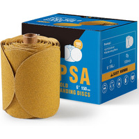 S Satc 100 Pcs Psa Sanding Discs  60 Grit Sandpaper Roll 6 Inch Adhesive Backed Sandpaper Sander Attachment For Drill Aluminum Oxide Round Automotive Sandpaper With Sticky Back