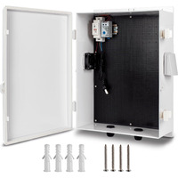 Namunanee Outdoor Electrical Box With Thermostat And Fan  Abs Water Resistant Enclosure With Internal Mounting Panel & Hinged Cover  18.1 "" H* 12.6 "" L* 6.3 "" W  Plug & Play.