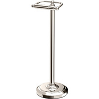 Gatco 1436Pn  Freestanding Toilet Paper Holder  22H  Polished Nickel/Floor Standing Weighted Base Toilet Paper Holder Stand