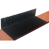 6 Pack - 7.25"" L X 4"" H X 1.5"" W J Lip Shelf Brackets Rustic Farmhouse Iron Wall Floating Shelf Bracket Metal Shelf Bracket Industrial Shelf Supports With Screws Black