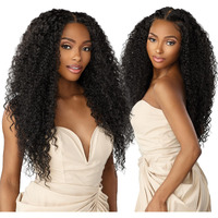 Sensationnel What Lace 13X6 Wigs - Aleena Lacefrontal Hand Tied Glueless Synthetic With Natural Density Preplucked Hairline (1B Offblack)