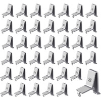 Shelf Clips  Adjustable Supports Clip For 255 Standard Pilaster  Heavy Duty Metal Shelving Brackets Clips For Kitchen Cabinet Bookcase (Silver 40)