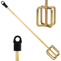 Ayzotek Paint Mixer For Drill  1-5 Gallon Bucket  Paint Stirrer For Drill  Zinc Plated  Rust-Free & Easy To Clean  Fits All Standard Drills - For Mixing Paint  Resin  Epoxy & Concrete (Medium Head)