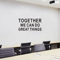 Wall Decal Stickers  Teamwork Wall Art  (Easy To Apply)  Vinyl Wall Decor Art Motivational Quotes Inspirational Office Gym School Poster Signs Home Saying  Together We Can Do Great Things 21""X11""