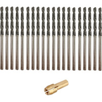 2.5Mm Diamond Drill Bits 20 Pieces Glass Drill Bit Set Compatible With Dremel Drill Bits - Collets Included For Custom Jewelry With Sea Glass  Sea Shells  Gemstones Bracelets