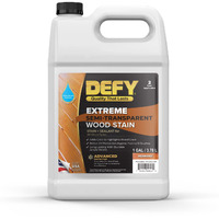 Defy Extreme Wood Stain And Sealer In One - 1 Gallon Semi-Transparent Waterproof Coating For All Wood Types - Redwood