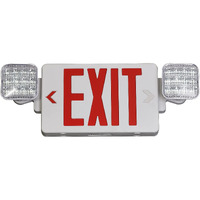 Tanlux Red Exit Sign With Emergency Lights  Led Emergency Exit Light With Battery Backup  Ul Listed  Ac 120/277V  Commercial Emergency Lights Combo For Business - 1 Pack