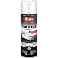 Krylon K04502007 Tub & Tile Ultra Repair Finish Spray Paint  Aerosol  Bright White  17 Ounce