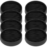 Non Slip Furniture Pads  2.5Round Rubber Caster Cups  8 Pcs Furniture Coasters  Anti-Slip Gripper  Anti Slide Furnitures Feet Floor Protectors For Bed Couch Stoppers - Black