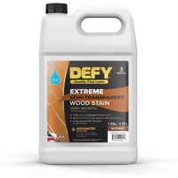 Defy Extreme Wood Stain And Sealer In One - 1 Gallon Semi-Transparent Waterproof Coating For All Wood Types - Butternut