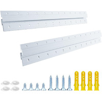 French Cleat Heavy Duty  Aluminum French Cleat  Headboard Wall Mounting Brackets With Screws  Heavy Mirror Mounting Hardware (24 Inch-2 Pairs  Support 160 Lbs)