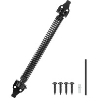 Sankins 14"" Gate Spring Self Closing Heavy Duty Outdoor Door Spring Automatic Metal Gate Closure Hardware With Adjustable Tool For Wooden And Vinyl Fence  Black