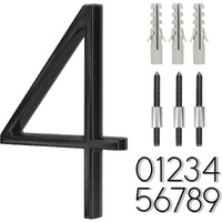 6 Inch Stainless Steel Floating House Number  Metal Modern House Numbers  For Outdoor Mailbox Yard Home Wall Doorgarage Gate With Nail Kit  Coated Black  911 Visibility Signage