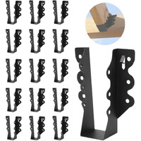 16 Pcs 2X4 Joist Hanger  Black Powder-Coated For Rafter Hurricane Ties Joist Hangers  Tie Brackets For Floor Deck And Ceiling Trusses