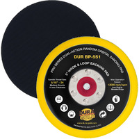 Dura-Gold Pro Series 5"" Hook & Loop Da Backing Plate Pad - Low Profile Edge  Medium Density  Dual-Action Random Orbital Sanding Pad  5/16"" - 24 Threads - For Sander Polisher Auto Woodworking Sandpaper